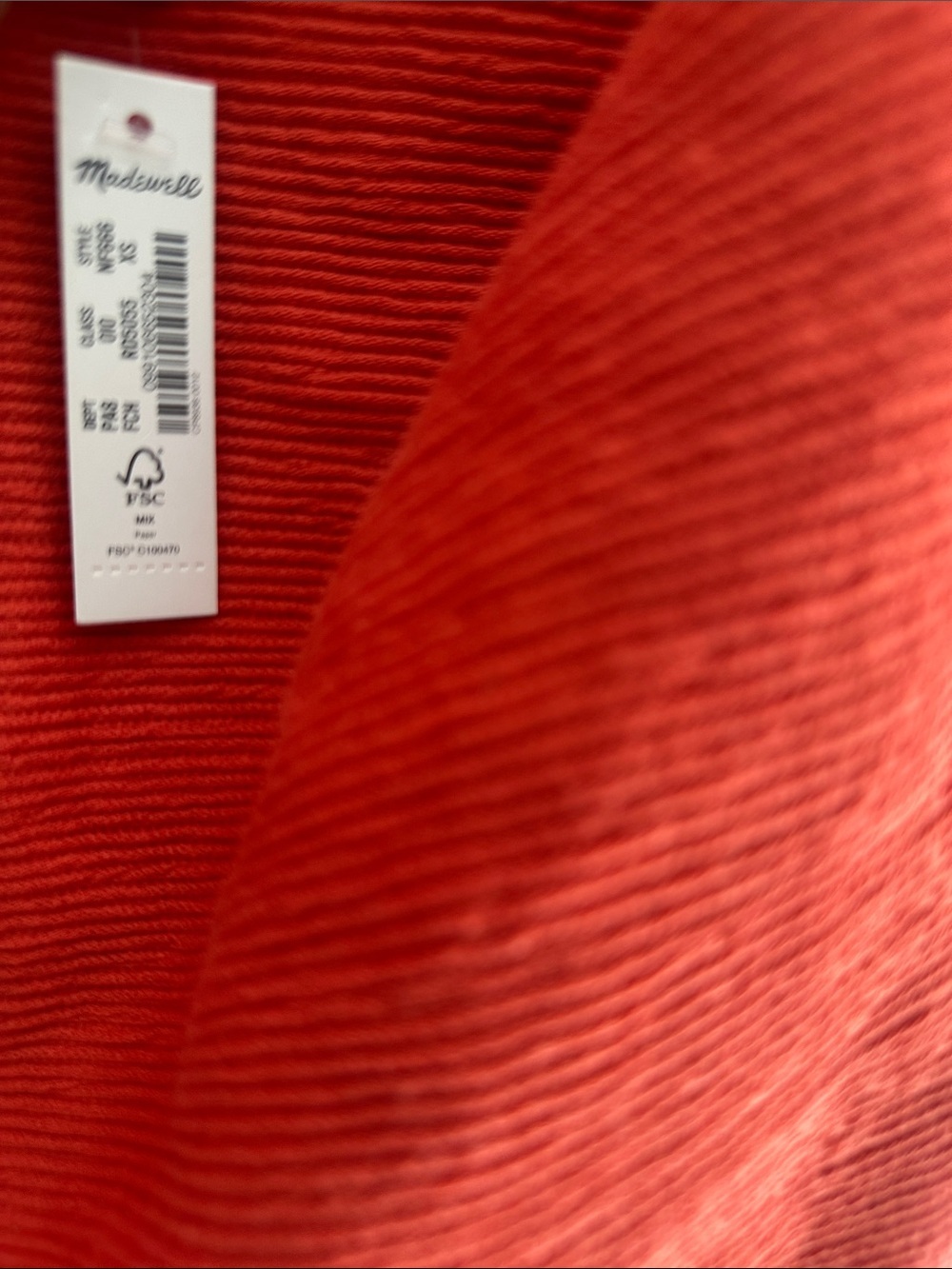 Madewell Coral Red V-Neck Ribbed Tank - Picture 6 of 6